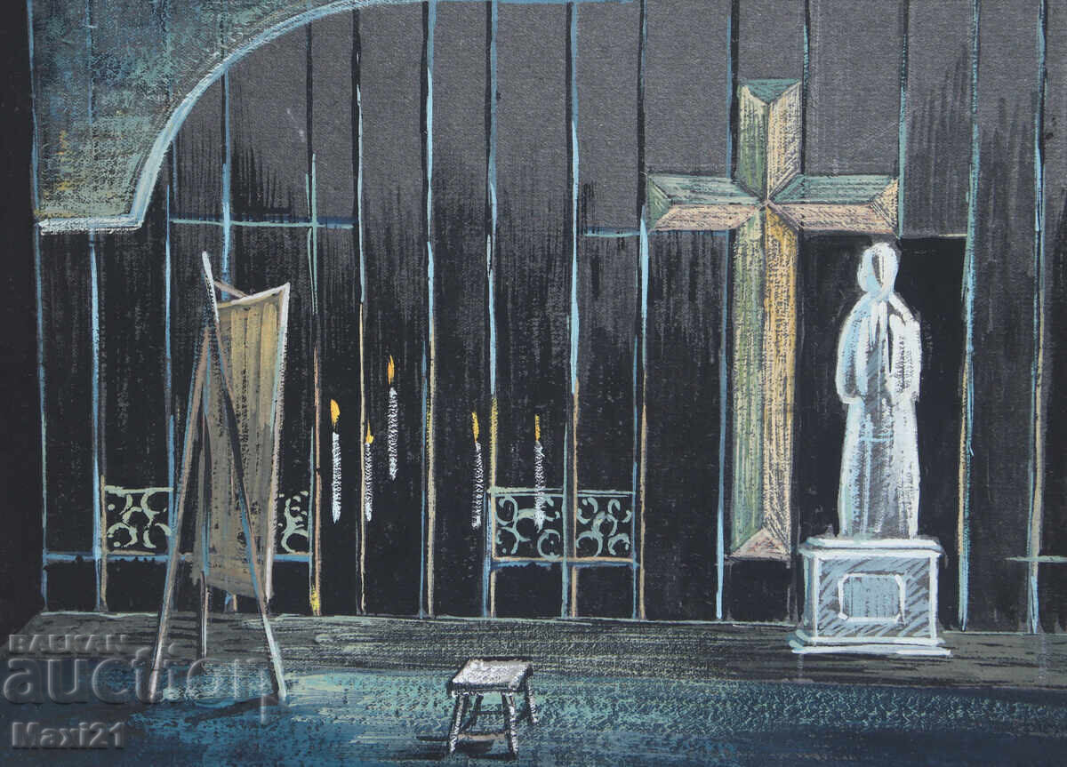 Доставка на Картина гваш сценичен декор