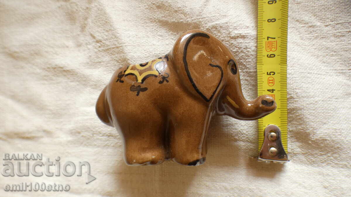 Elephant Figure Toothpick Holder Old Bulgarian Porcelain - 7 Elephant Figure Toothpick Holder Old Bulgarian Porcelain - 7