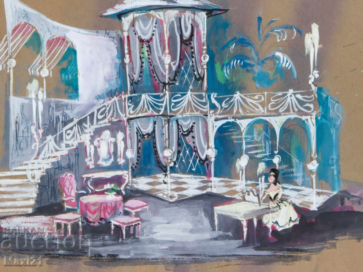 Έργο γκουάς σκηνικού ντεκόρ - 5