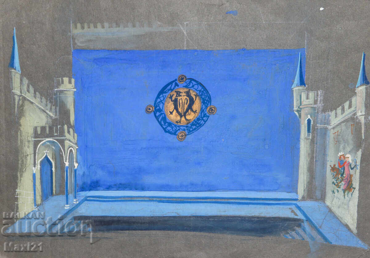 Γκουάς ζωγραφική σκηνογραφία διακόσμηση