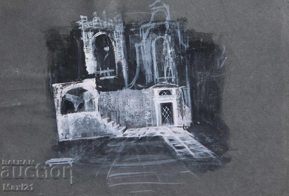 Γκουάς ζωγραφική σκηνογραφία διακόσμηση