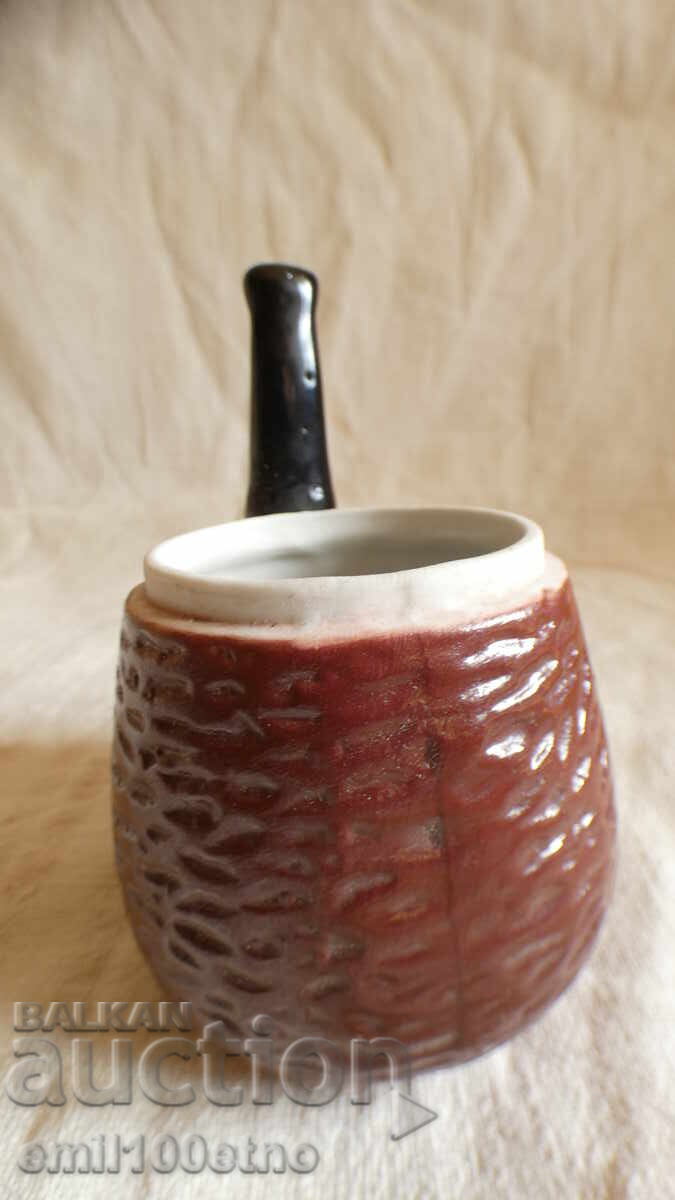 Ceașcă în formă de Pipă porțelan bulgăresc vechi Kitka Novi Pazar - 6 Ceașcă în formă de Pipă porțelan bulgăresc vechi Kitka Novi Pazar - 6