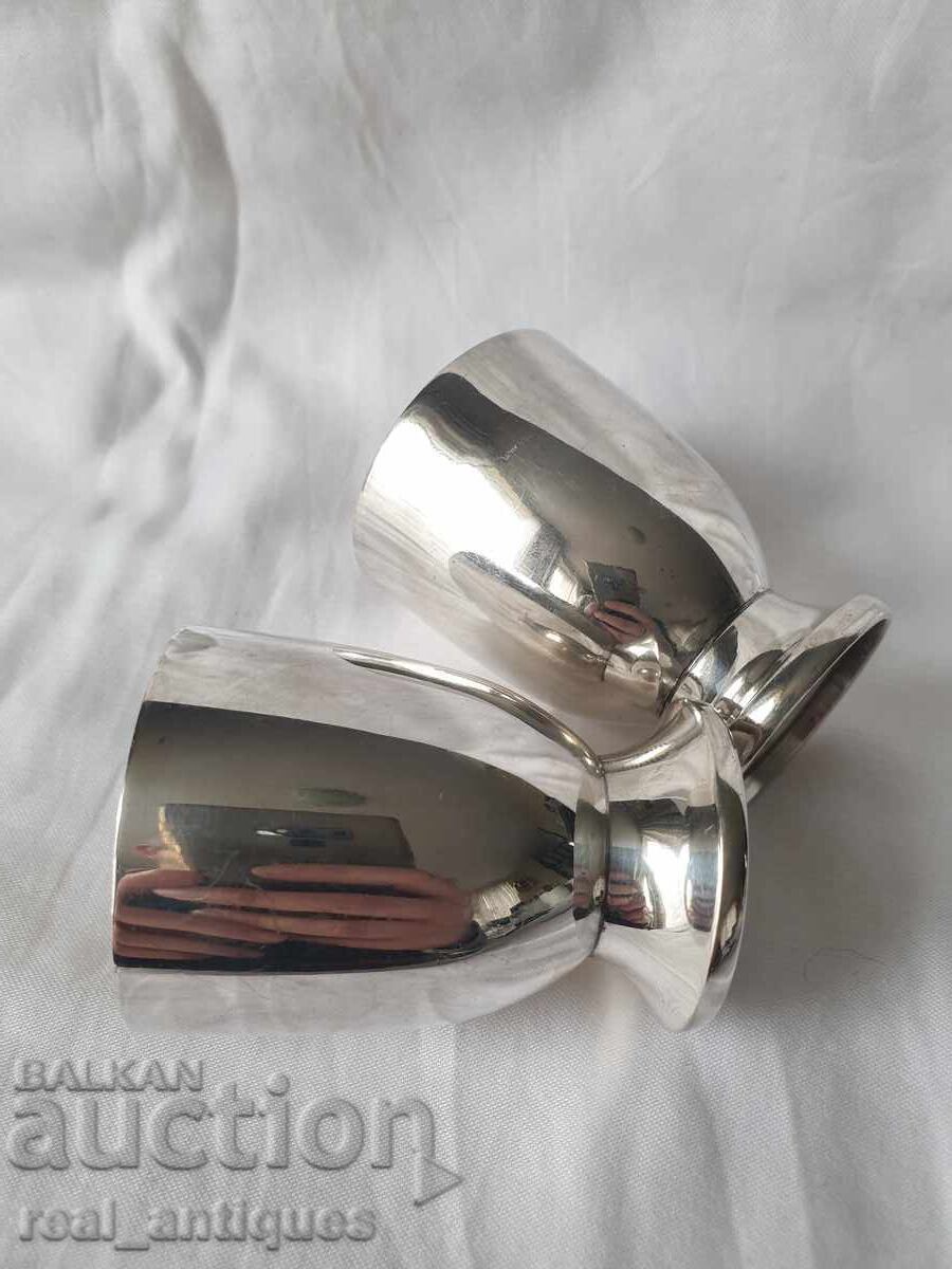 Massive silver-plated cups - 7