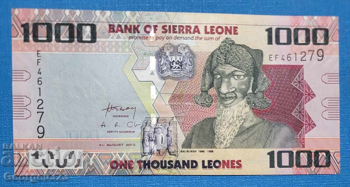 Σιέρα Λεόνε 2013 1000 λεόνε UNC Νέα