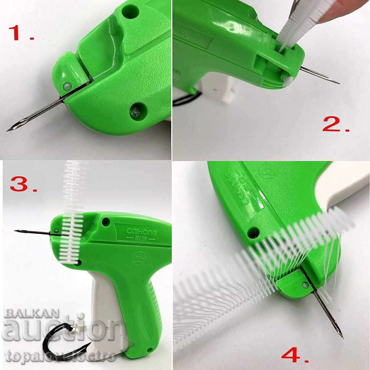 Livrarea NOU! Pistol de marcat pentru etichete cu ace și 1000 de plastic