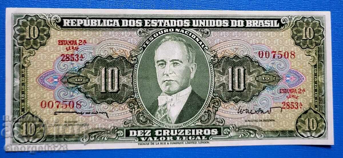 Βραζιλία 1962 10 kruzeĭro Brazil