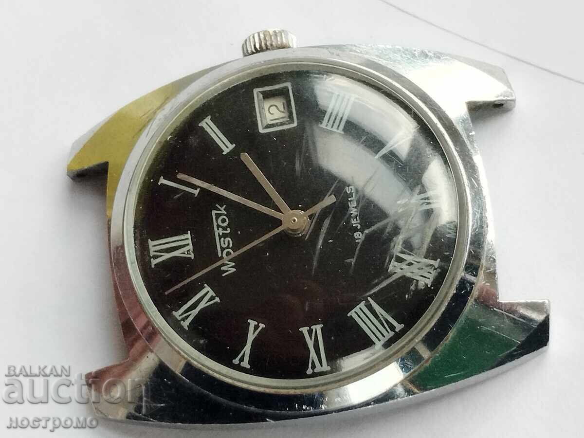 Аукцион Римски цифри черен циферблат Восток 2214 - СССР - А 5780 Аукцион Римски цифри черен циферблат Восток 2214 - СССР - А 5780