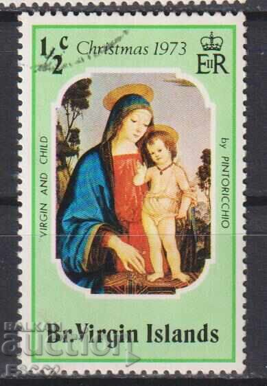 Σφραγισμένη γραμματόσημο Χριστουγέννων 1973 από Βρετανικές Παρθένοι Νήσοι Σφραγισμένη γραμματόσημο Χριστουγέννων 1973 από Βρετανικές Παρθένοι Νήσοι