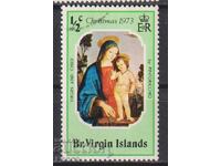 Christmas 1973 Stamped Stamp from British Virgin Islands