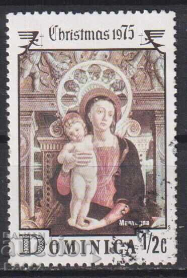 Timbre timbrat de Crăciun 1975 din Dominica Timbre timbrat de Crăciun 1975 din Dominica
