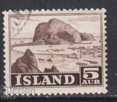 Timbrul poștal timbrat Moare Port 1954 din Islanda Timbrul poștal timbrat Moare Port 1954 din Islanda