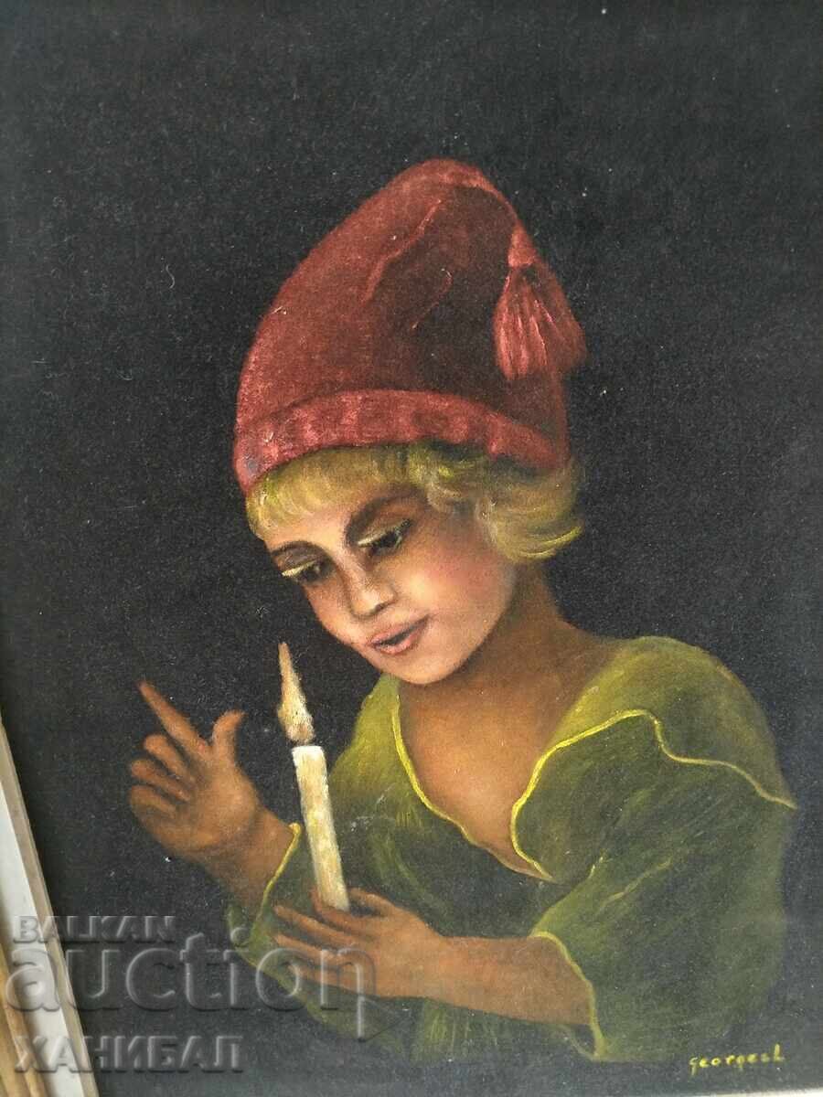 PICTURE DRAWN ON VELOUR with price 200.00 BGN | € 102.26 PICTURE DRAWN ON VELOUR with price 200.00 BGN | € 102.26