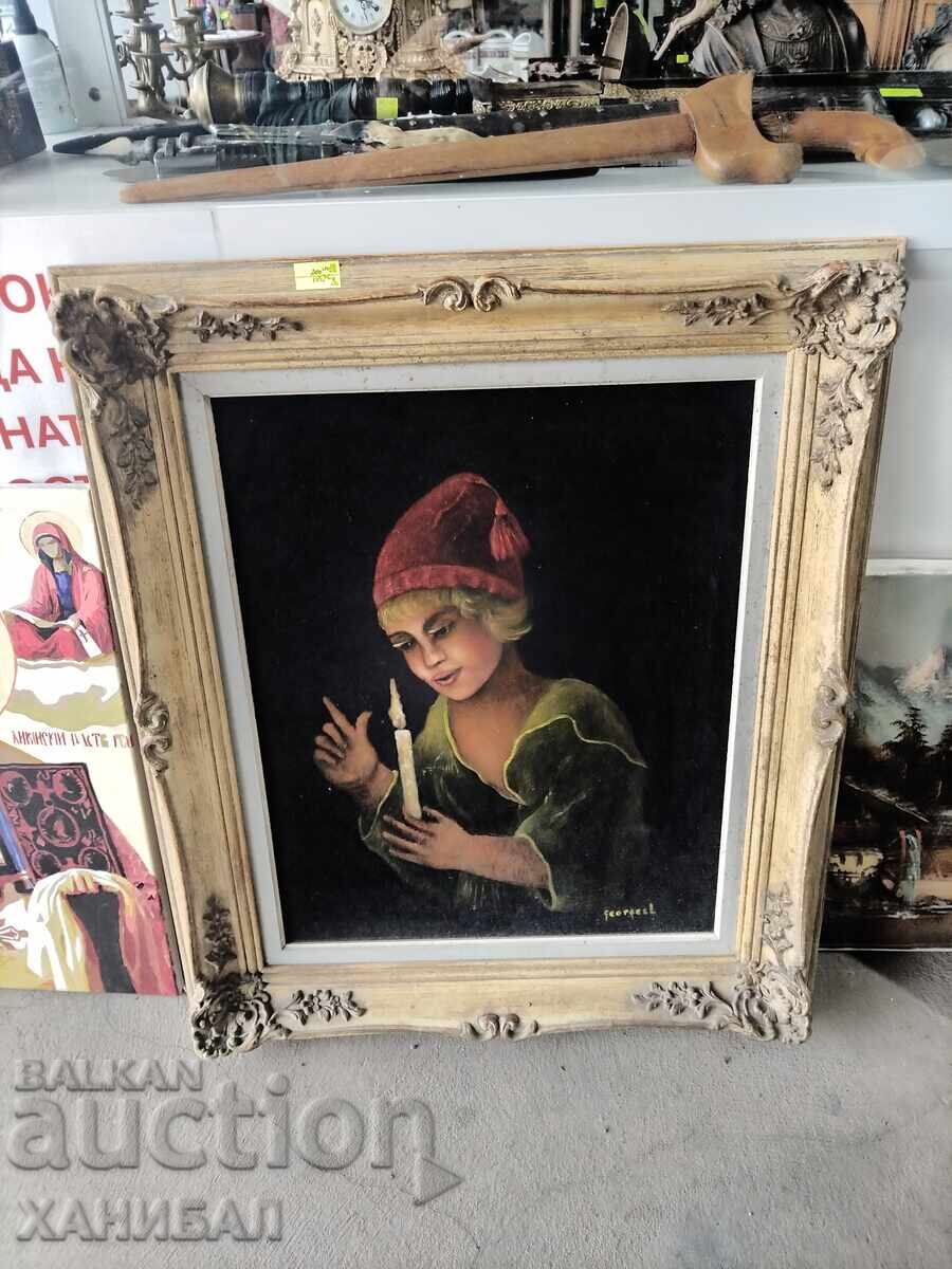 PICTURE DRAWN ON VELOUR - 5 PICTURE DRAWN ON VELOUR - 5