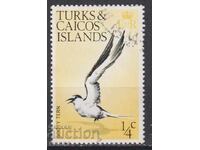 Timbrul poștal timbrat Fauna Păsări 1973 de la Insulele Turks și Caicos