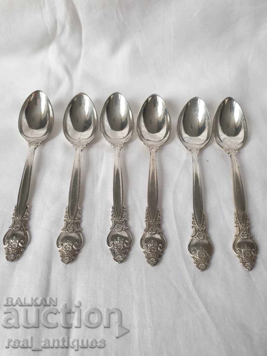 Set of silver plated spoons