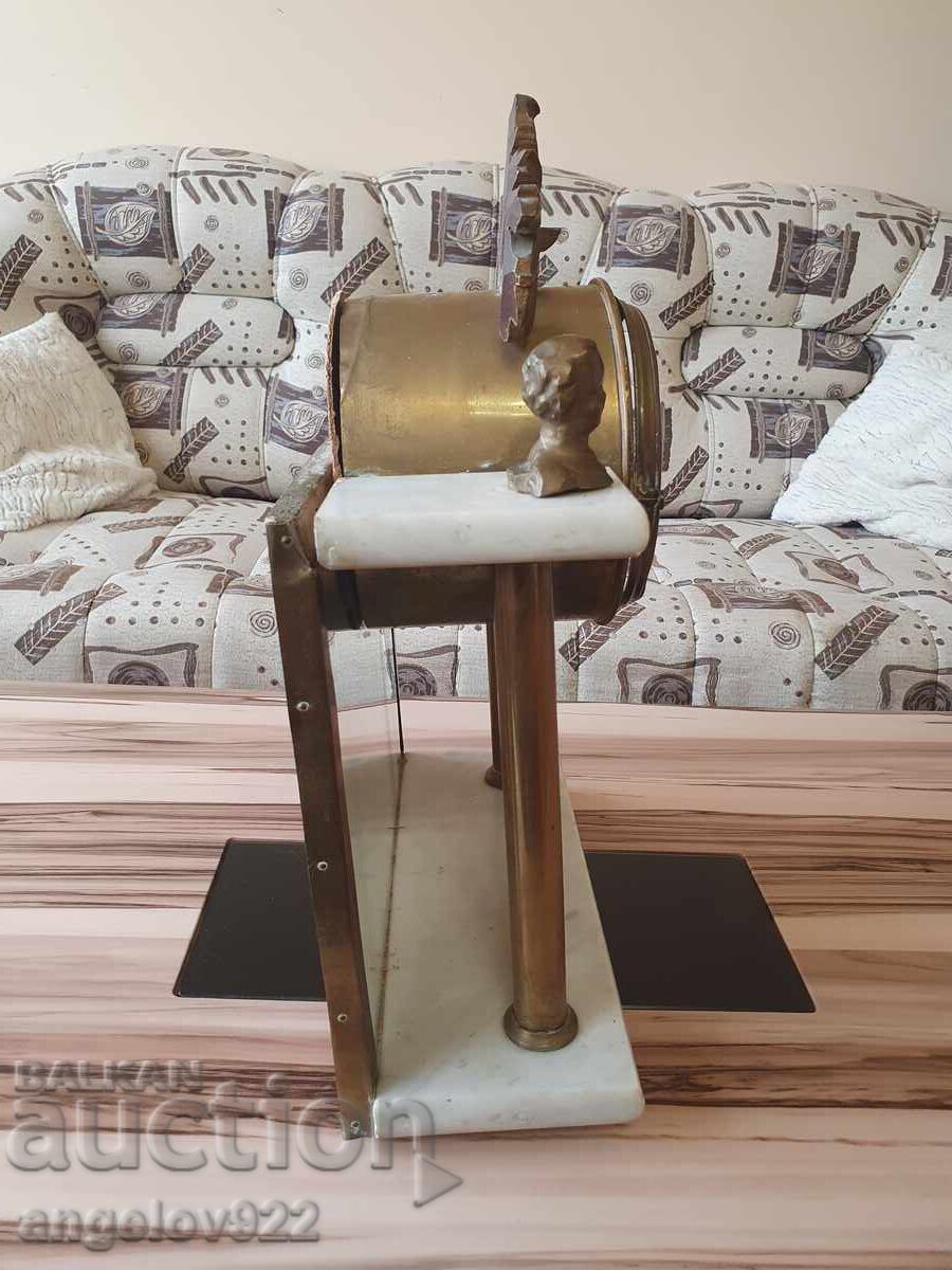 Antique Table Clock with Marble and Bronze, WORKING - 5 Antique Table Clock with Marble and Bronze, WORKING - 5