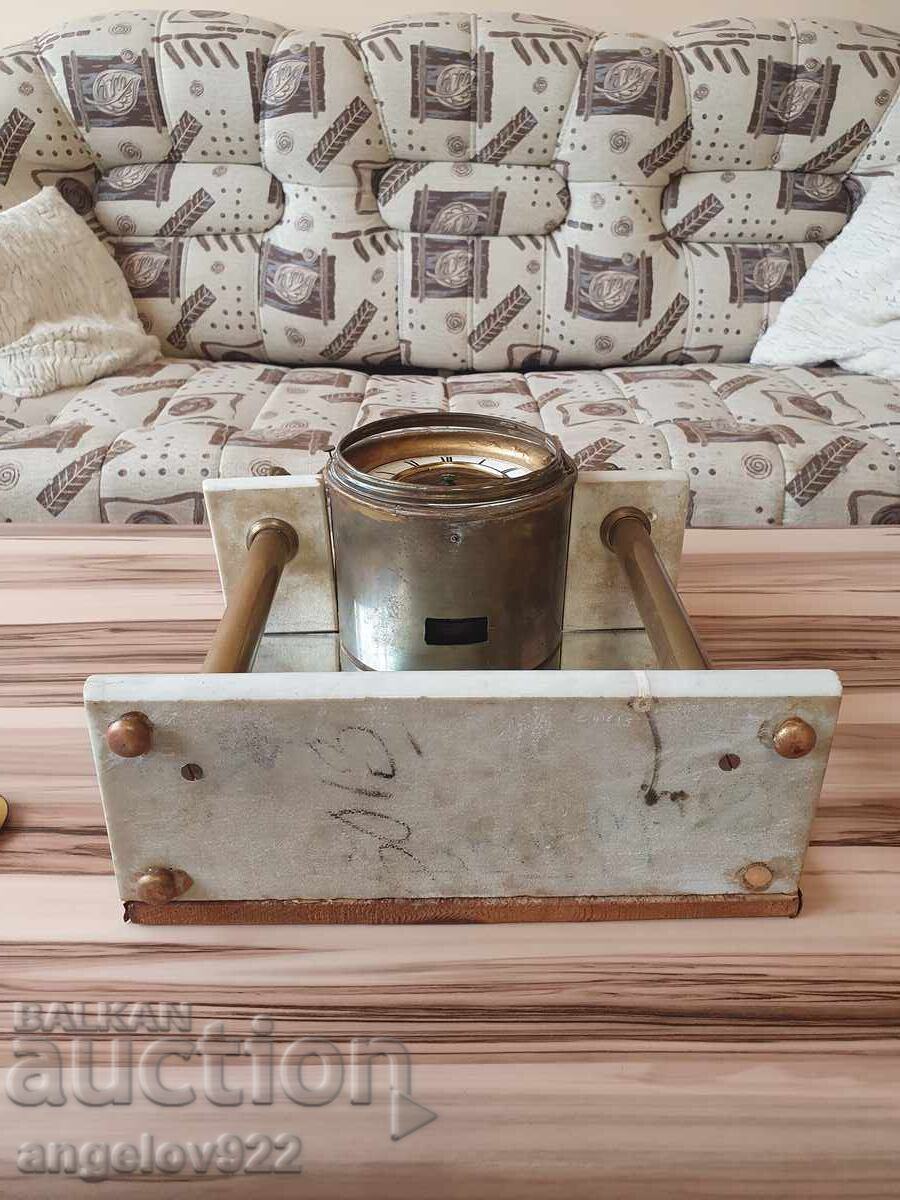Antique Table Clock with Marble and Bronze, WORKING - 6 Antique Table Clock with Marble and Bronze, WORKING - 6