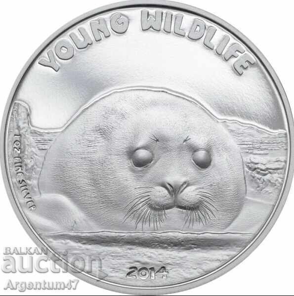 СРЕБРО 2X1 OZ 2023 ОСТРОВИ КУК - БЕБЕ ТЮЛЕН И БЕБЕ ТИГЪР с цена 314.99 лв. | € 161.05