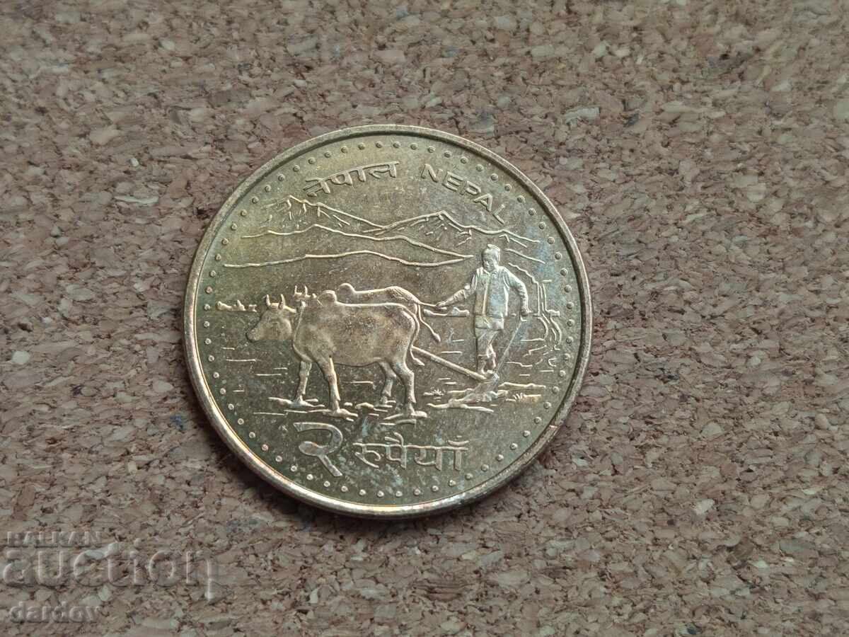 Νεπάλ 2 ρουπίες, 2009 μ.Χ Νεπάλ 2 ρουπίες, 2009 μ.Χ