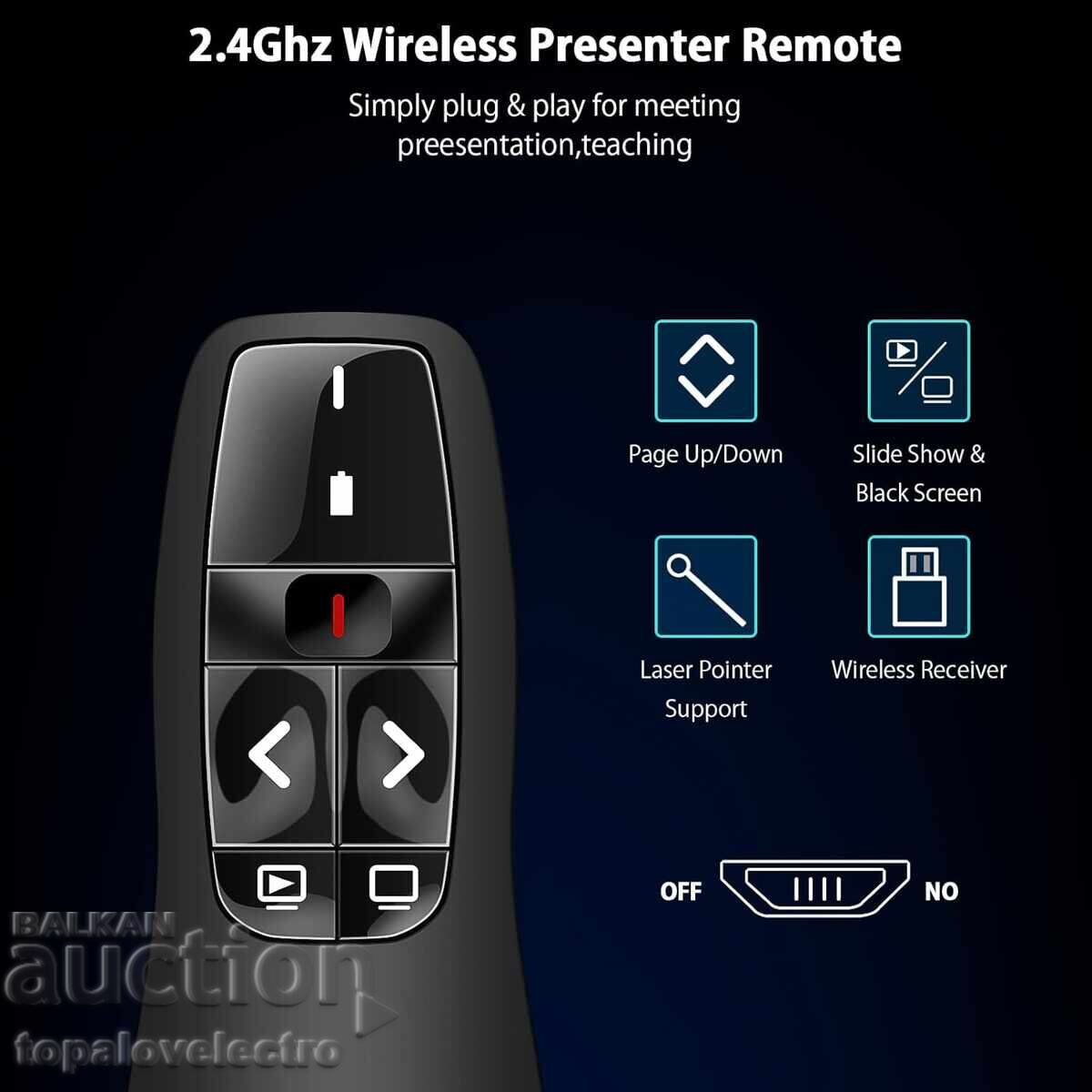 NEW! Wireless Presentation Remote with Red Laser - 6