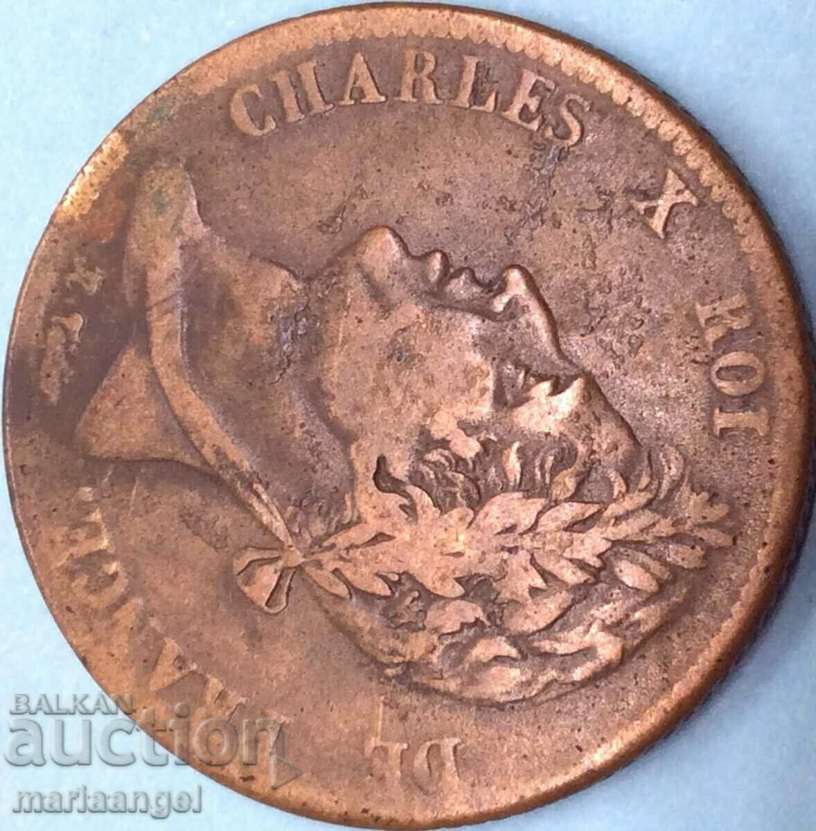 Δημοπρασία Γουιάνα 5 σεντίμια 1828 Γαλλικές αποικίες Κάρολος X