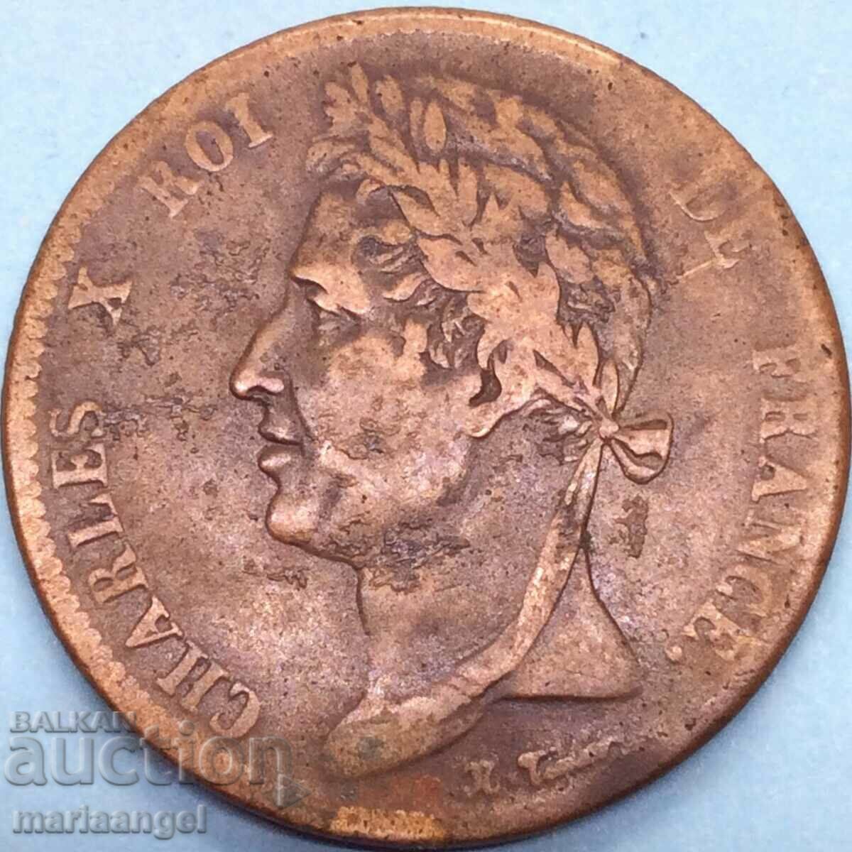 Γουιάνα 5 σεντίμια 1828 Γαλλικές αποικίες Κάρολος X