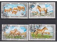 Cancelled Fauna Horses 1986 Stamps from Mongolia