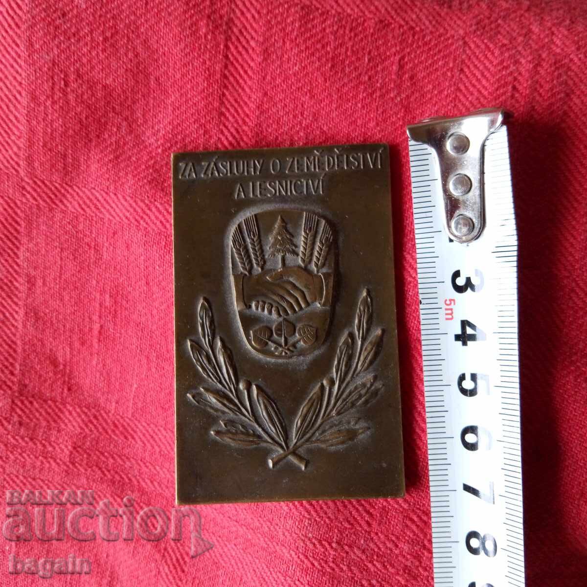 Δημοπρασία Σπάνιο χάλκινο πλακέτα. Αθανάσιος Γκανέφ