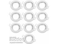 ΚΑΙΝΟΥΡΓΙΟ! Σετ από 10 λευκά αλουμινένια πλαίσια χωνευτού φωτισμού - vŭr