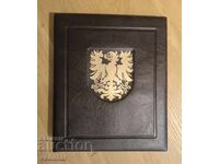 LUXURY LEATHER ALBUM BINDER WITH SLIPCASE AND 31 SHEETS