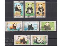 Timbre ștampilate Fauna Panda 1990 din Mongolia