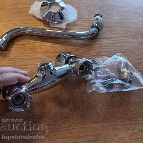 Delivery of NEW! Wall-mounted mixer tap for sink with spout 11 cm, mixer