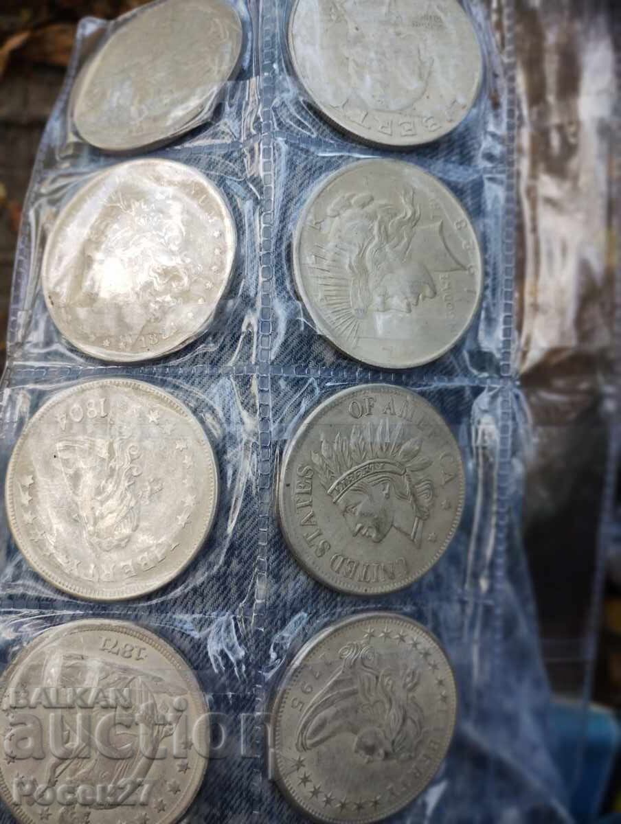 Auction  American 1 dollar coins