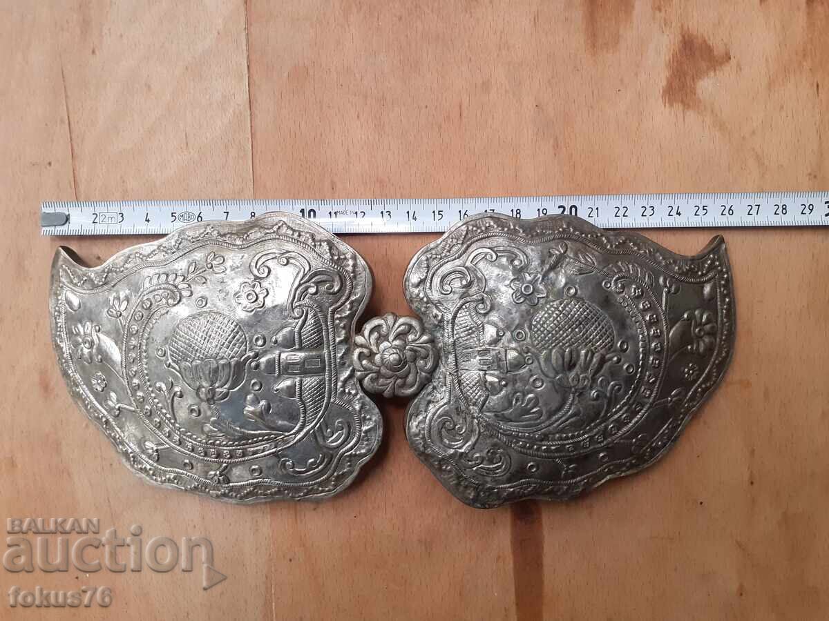 Μεγάλη παλιά αυθεντική αναγεννησιακή πόρπη παφτιά τσαπραζιά - 5