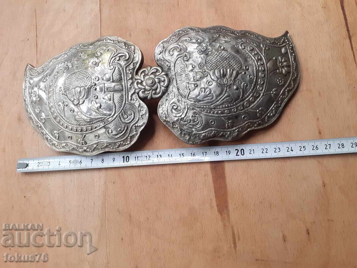 Μεγάλη παλιά αυθεντική αναγεννησιακή πόρπη παφτιά τσαπραζιά - 6