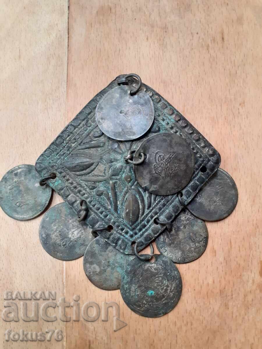 Bijuterie veche renascentistă, țurțur de cap, tepelek Bijuterie veche renascentistă, țurțur de cap, tepelek