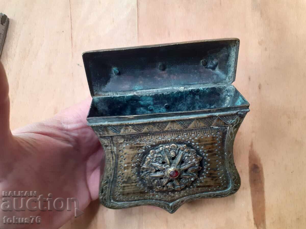 Veche pungă renascentistă de cartușe, pușcărie, bronz - 5 Veche pungă renascentistă de cartușe, pușcărie, bronz - 5