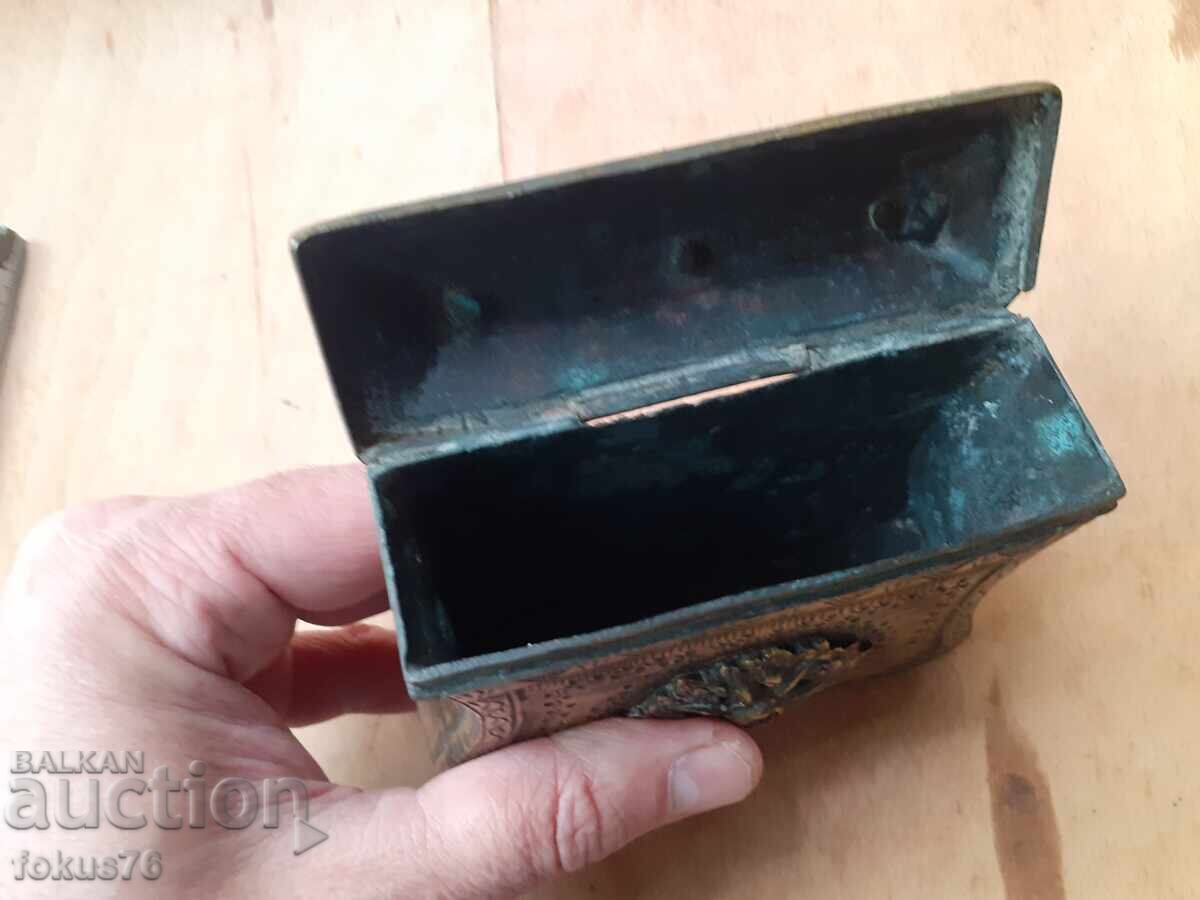 Veche pungă renascentistă de cartușe, pușcărie, bronz - 6 Veche pungă renascentistă de cartușe, pușcărie, bronz - 6