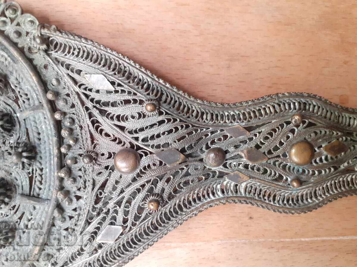 Auction  Unique - old Revival period mirror, filigree granulation