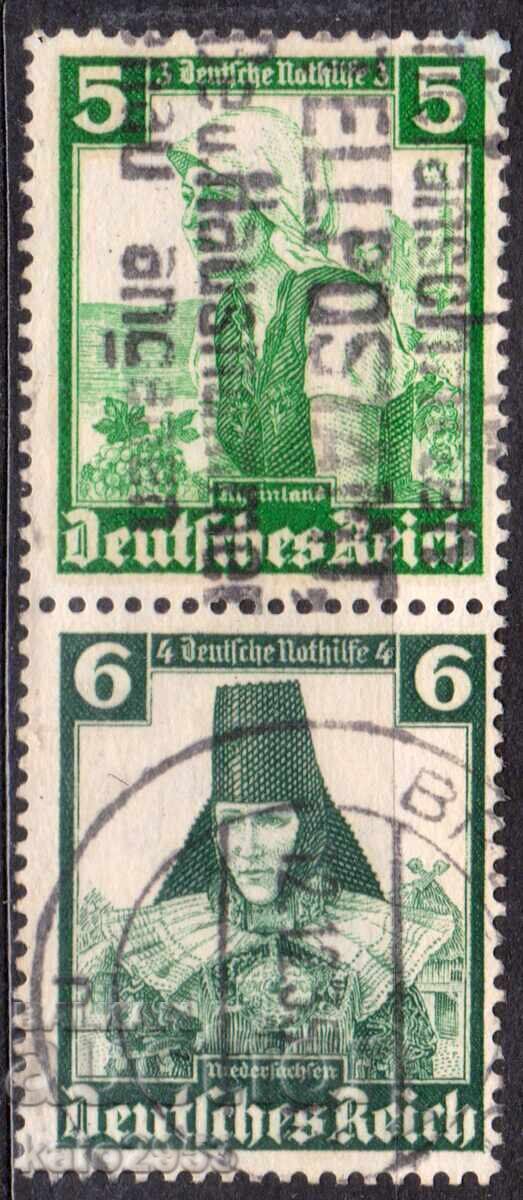 Germany/Reich - 1935 - Postal Stationery - 2 pfennig from booklet - ZD, stamp