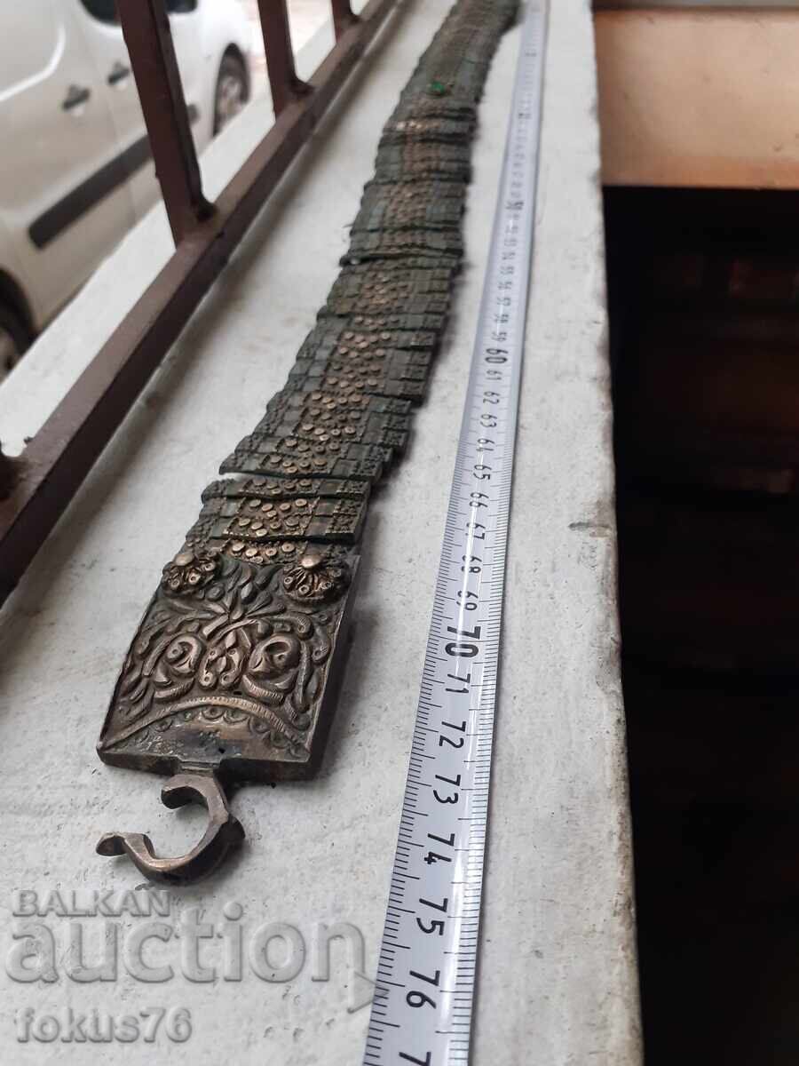 Centură veche autentică de renaștere argint sacan forjat - 5