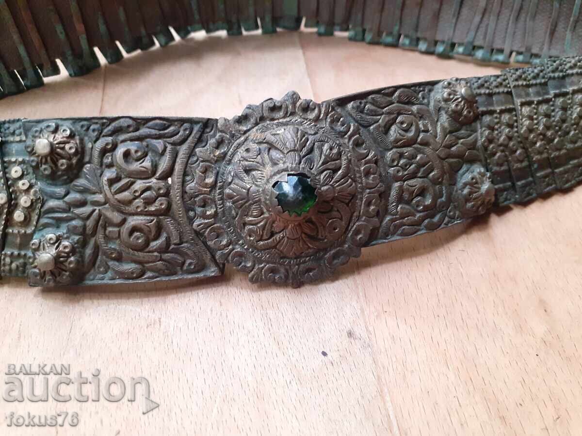 Old authentic Revival belt silver sachan kovants