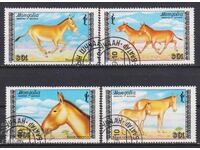 Timbre timbrate Fauna Kulani Magareta 1988 din Mongolia