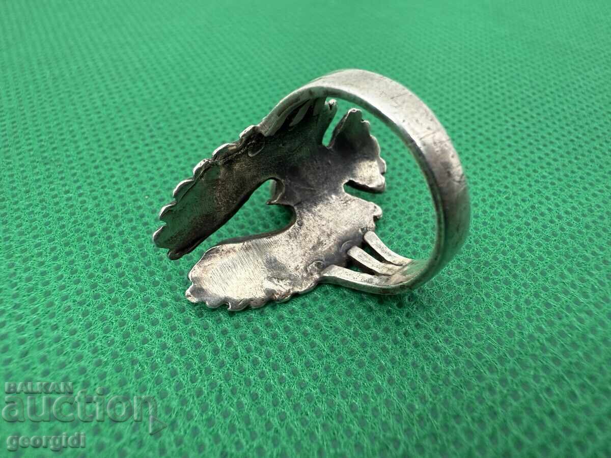 Silver ring with a stone. №7474 - 6 Silver ring with a stone. №7474 - 6