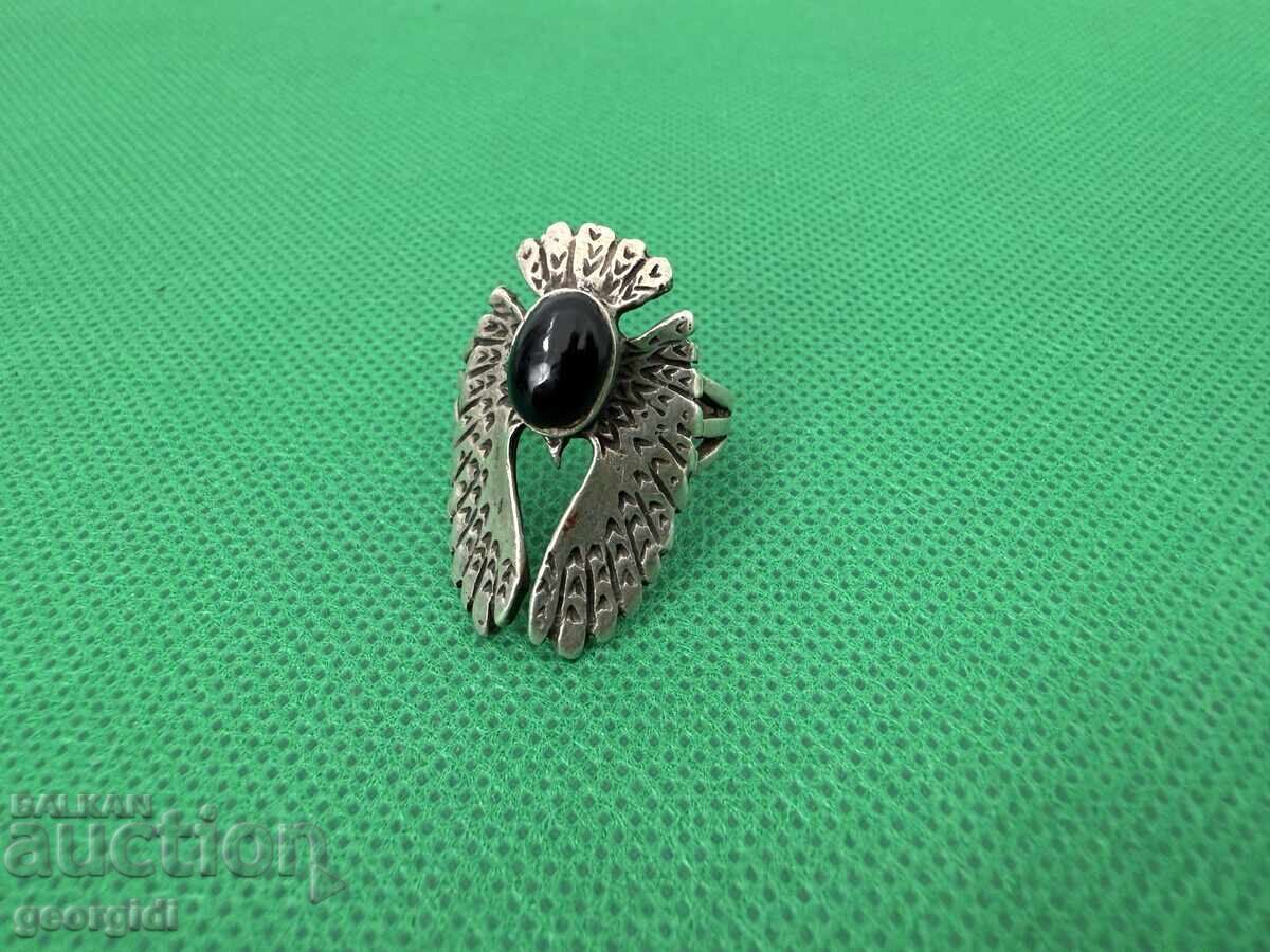 Silver ring with a stone. №7474 Silver ring with a stone. №7474