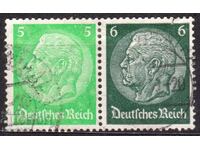 Germany/Reich - 1937 - Hindenburg - 2 Pfennig from a booklet - VF, hinge mark