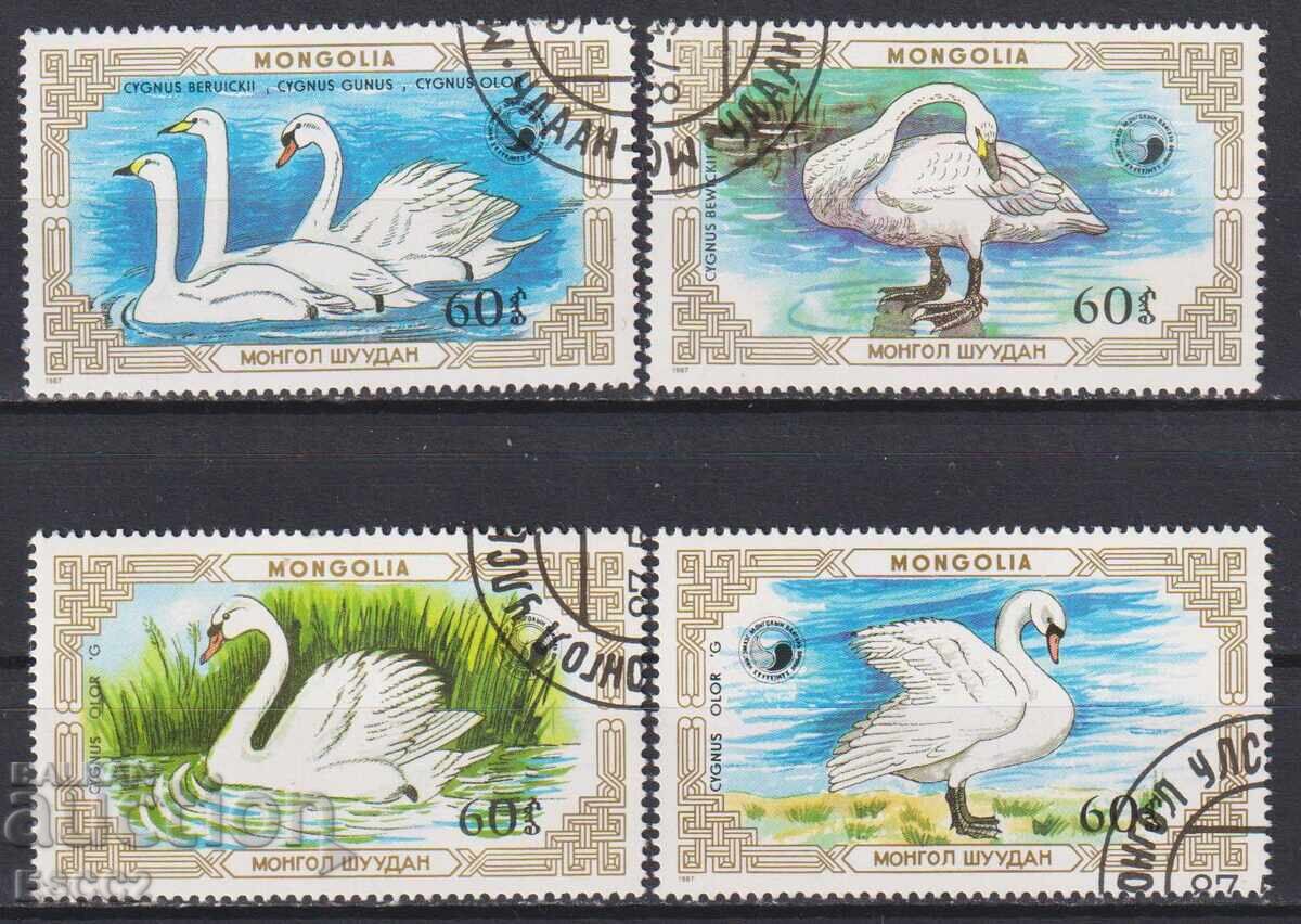 Mărci timbrate Fauna Păsări Lebede 1987 din Mongolia Mărci timbrate Fauna Păsări Lebede 1987 din Mongolia