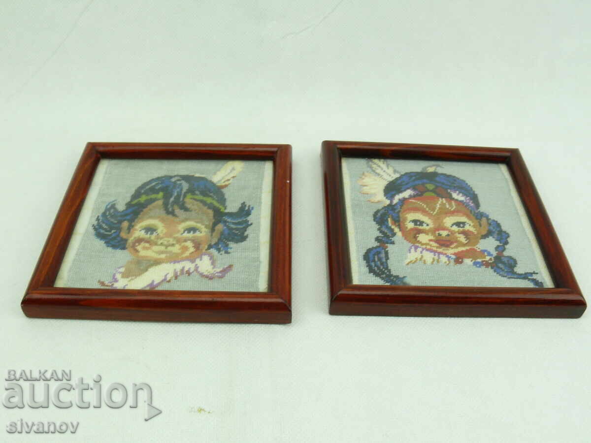 Δύο σετ κεντημένων γοβελίνων με Ινδιάνους #2522 με τιμή 24.99 BGN | € 12.78 Δύο σετ κεντημένων γοβελίνων με Ινδιάνους #2522 με τιμή 24.99 BGN | € 12.78