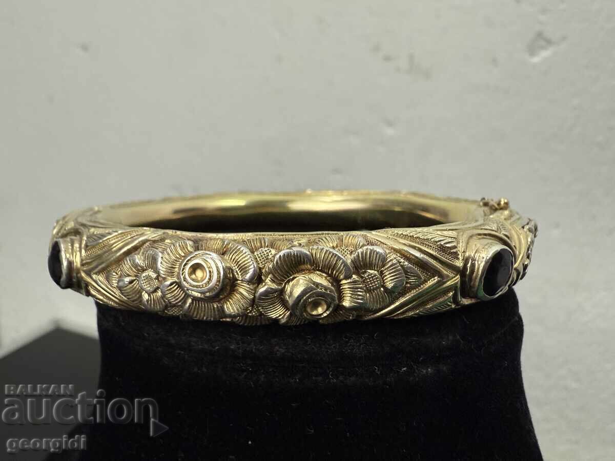 Handmade / Gold-plated silver bracelet. No. 7475 - 5 Handmade / Gold-plated silver bracelet. No. 7475 - 5