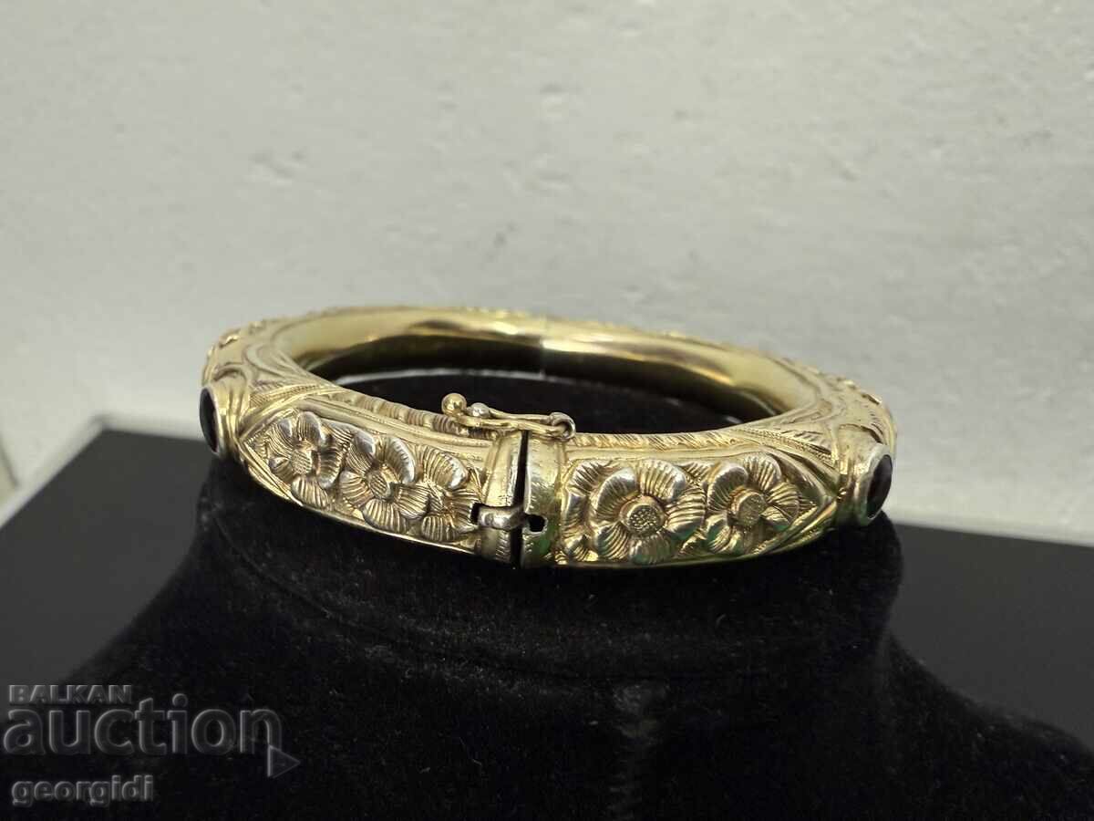 Handmade / Gold-plated silver bracelet. No. 7475 - 6 Handmade / Gold-plated silver bracelet. No. 7475 - 6